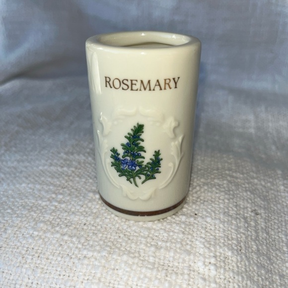 THE LENOX SPICE GARDEN (GIFTWARE) 1992 Fine Porcelain ROSEMARY Jar No Lid - Picture 3 of 9